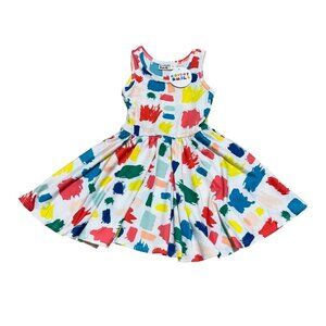 Dot Dot Smile Toddler Girl Size 2T Paint‎ Splash Tank Twirl Dress NWT